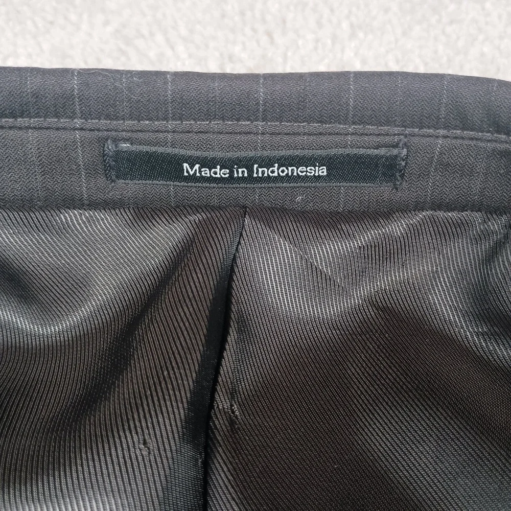 Pronto Uomo Blazer 42 Short Mens Charcoal Grey Pinstripe 100% Woo